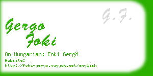 gergo foki business card
